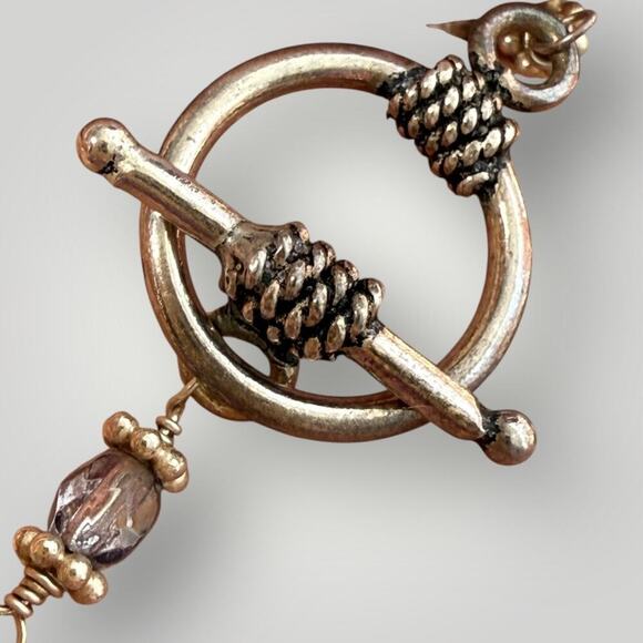 Sterling Silver Necklace & Earrings Set  Quartz Crystal Beads Vintage Handmade - Picture 10 of 11